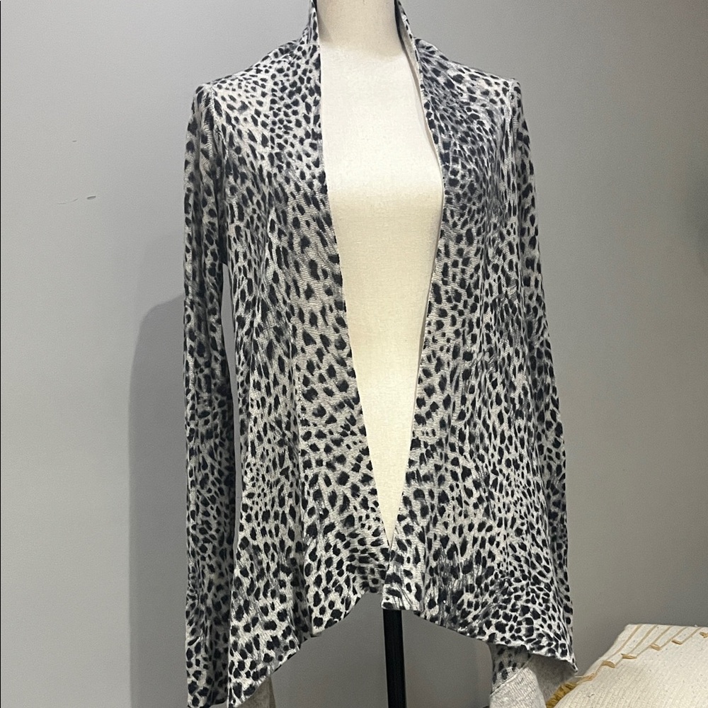 LINE Women's Animal Print Cashmere Cardigan